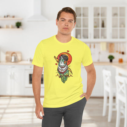 Bride of Frankenstein Lovebird, Hand-Drawn & Hand-Colored Tee