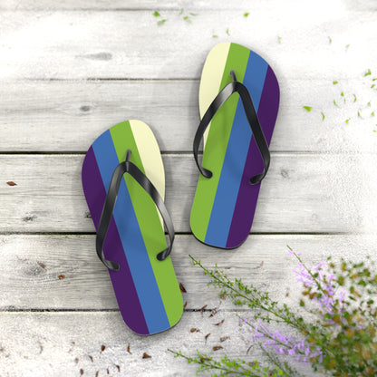 L Black sole Aplatonic Pride Flip Flops