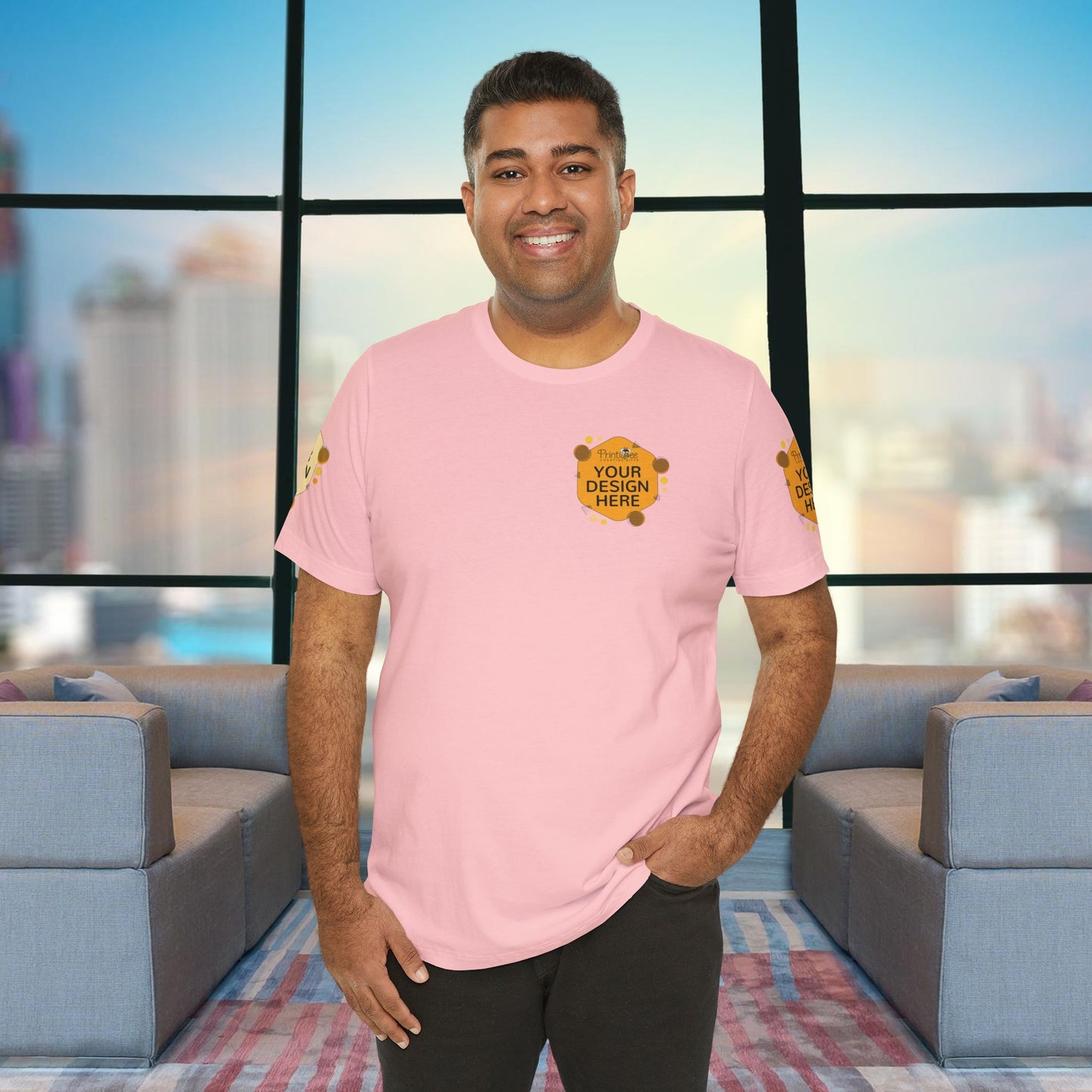 Pink Custom Pink & Purple Tees for BELLA+CANVAS® 3001