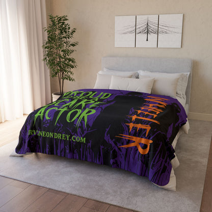 Proud to Be a Scare Actor Personalized Fleece Sherpa Blanket • Irvine Ondrey Engineering