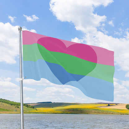 Polyromantic Pride Flag with Grommets