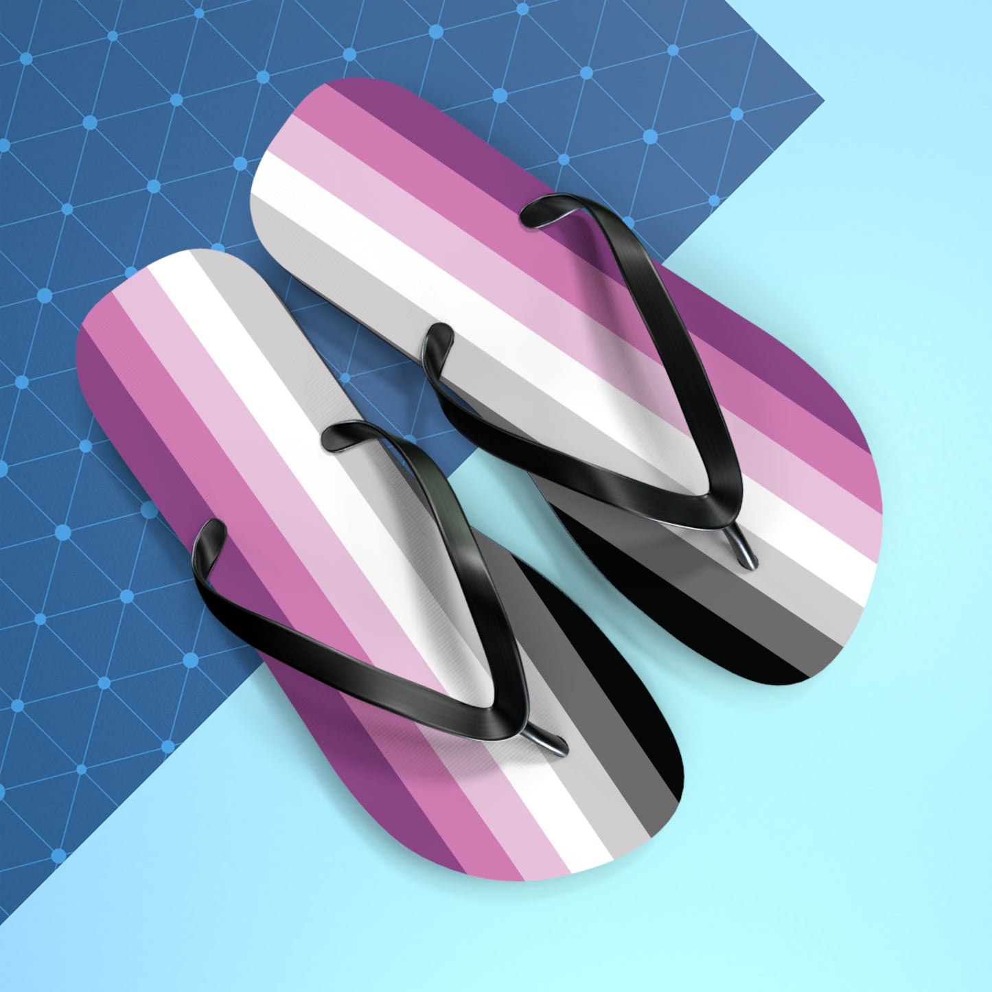 Straight Queer Pride Flip Flops