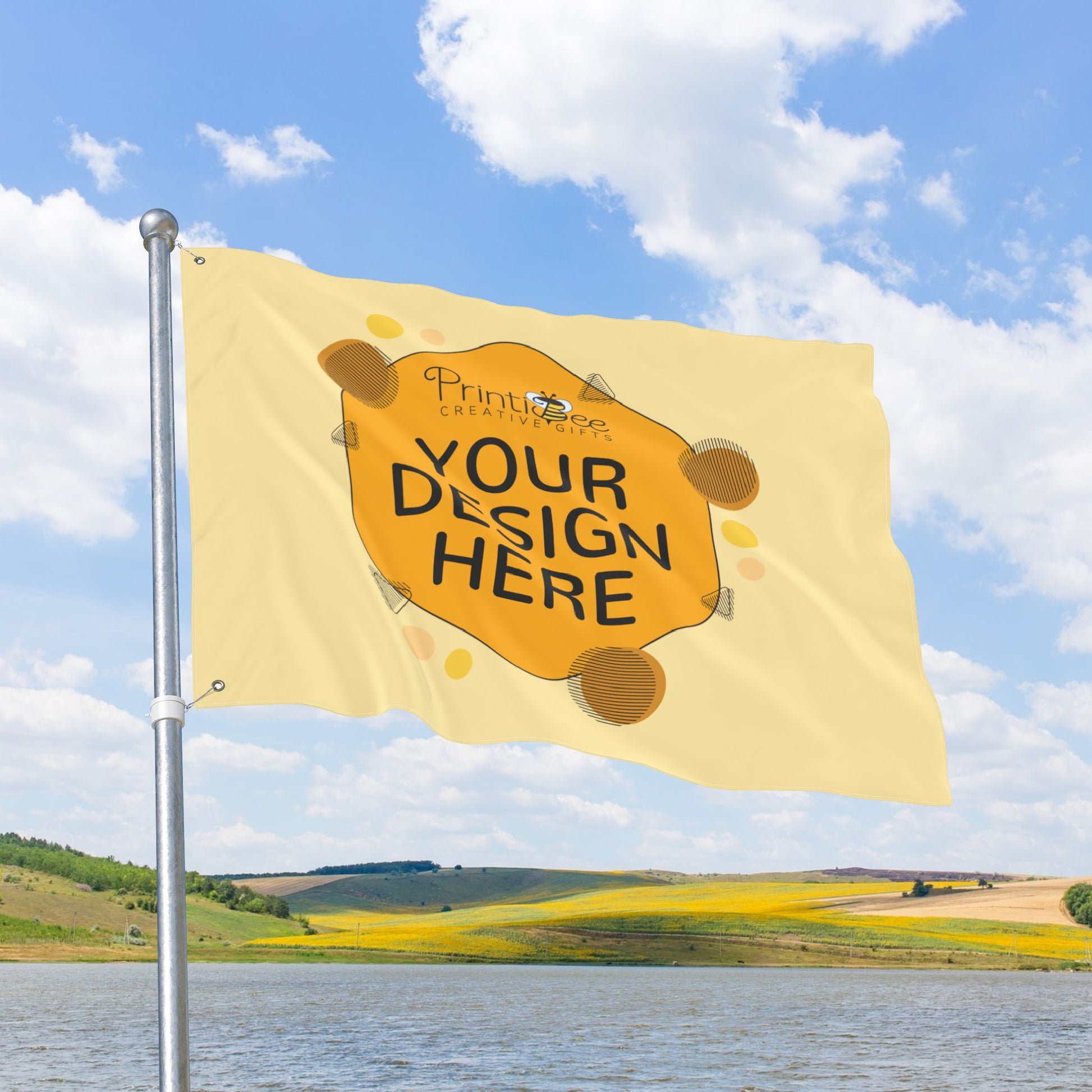 Custom Double-Sided Flag with Grommets