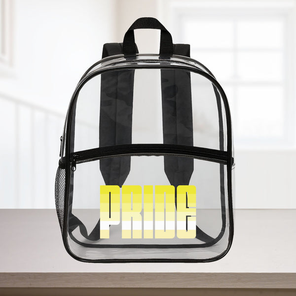 Clear Black One size Saturnic Pride 15"×12" Clear Backpack