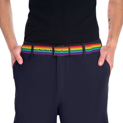Rainbow Pride 7-Stripe Flag Belt