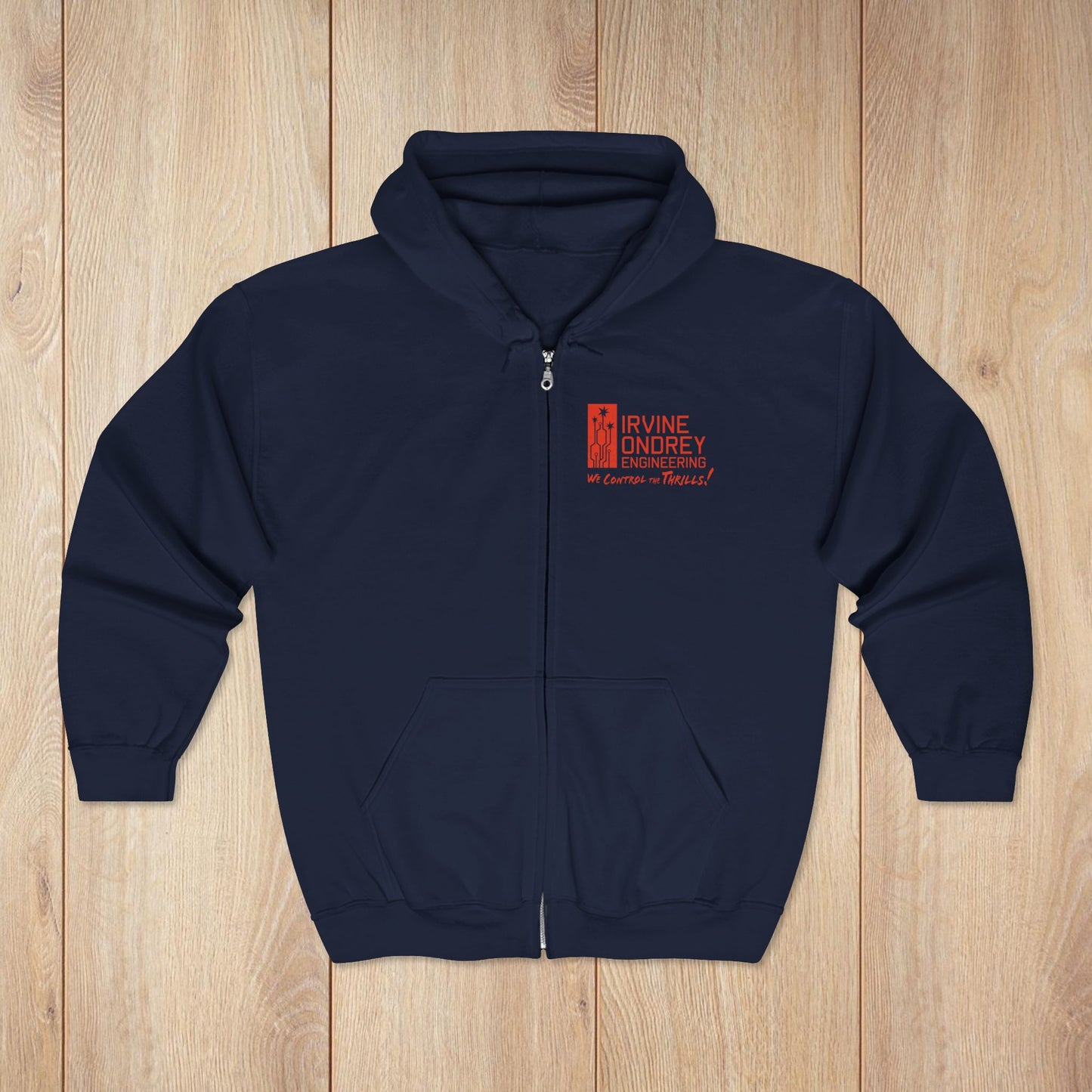 I Just Wanna Watch Football & Ride Roller Coasters Zip Hoodie • Irvine Ondrey Engineering