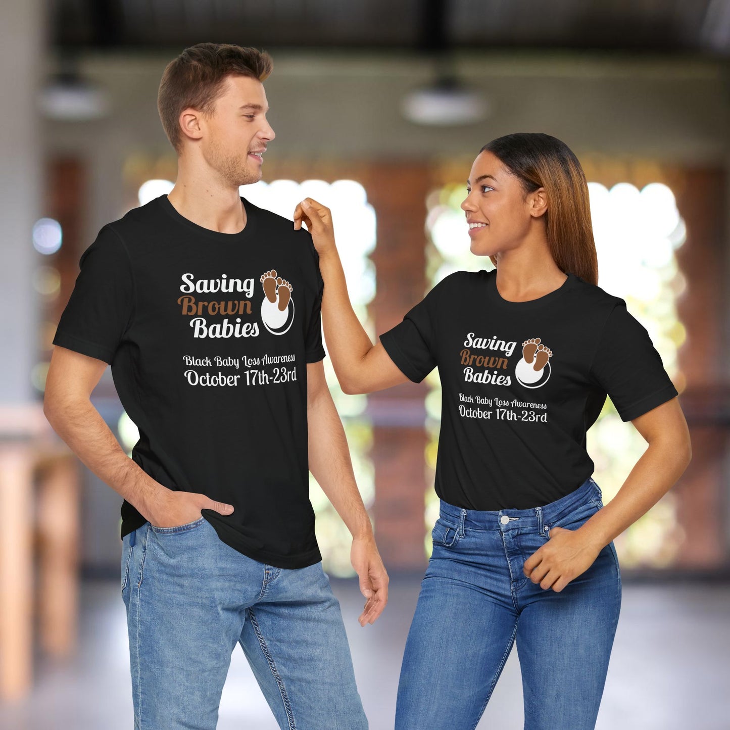 Quietly United in Loss Together Non-Profit / Saving Brown Babies Charity Tee, Pregnancy & Infant Loss Awareness