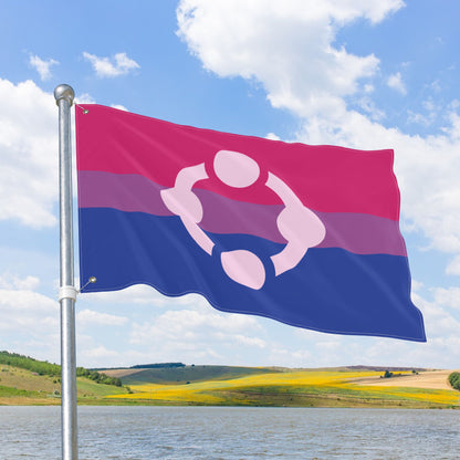 Bisexual Fetish Pride Flag with Grommets