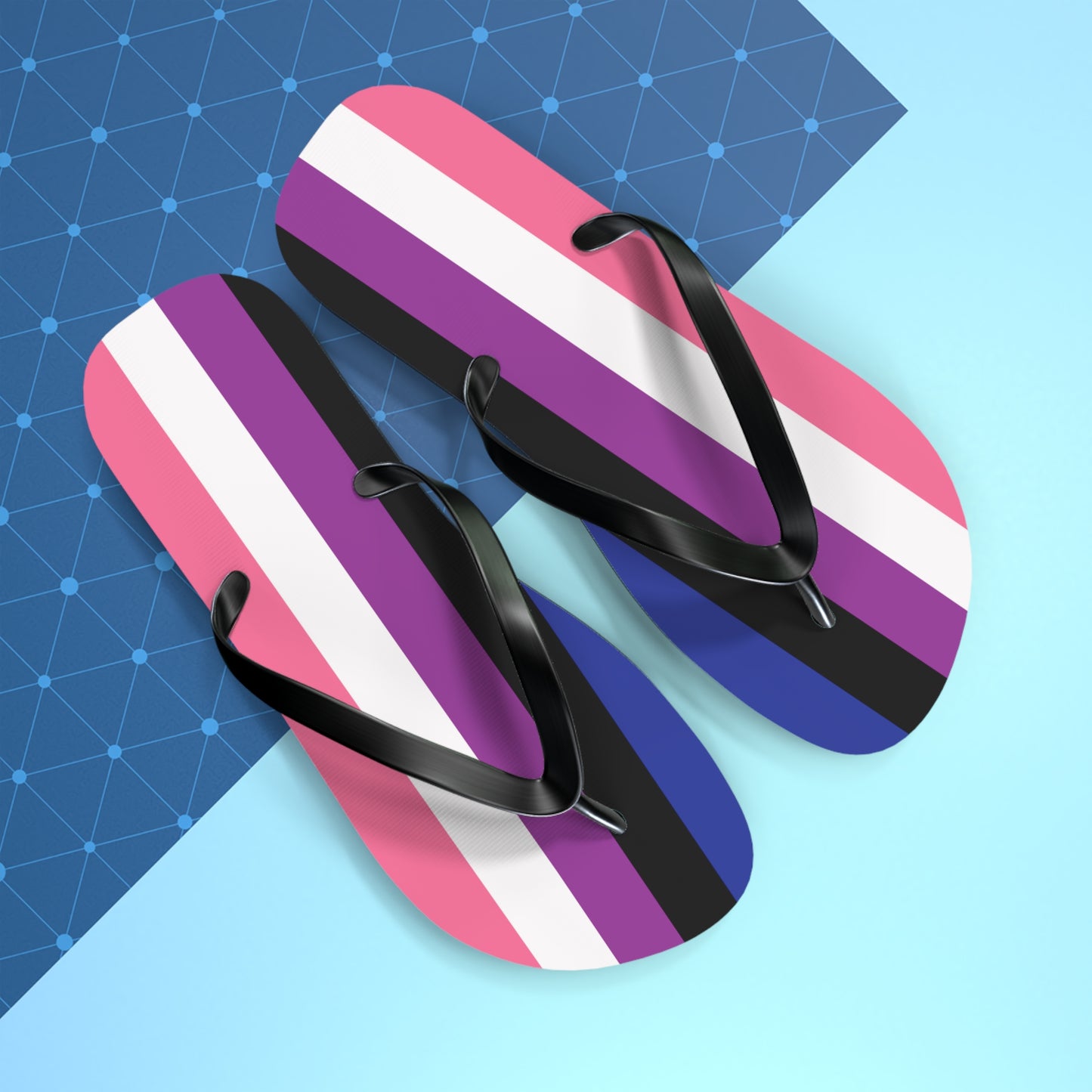Genderfluid Pride Flip Flops