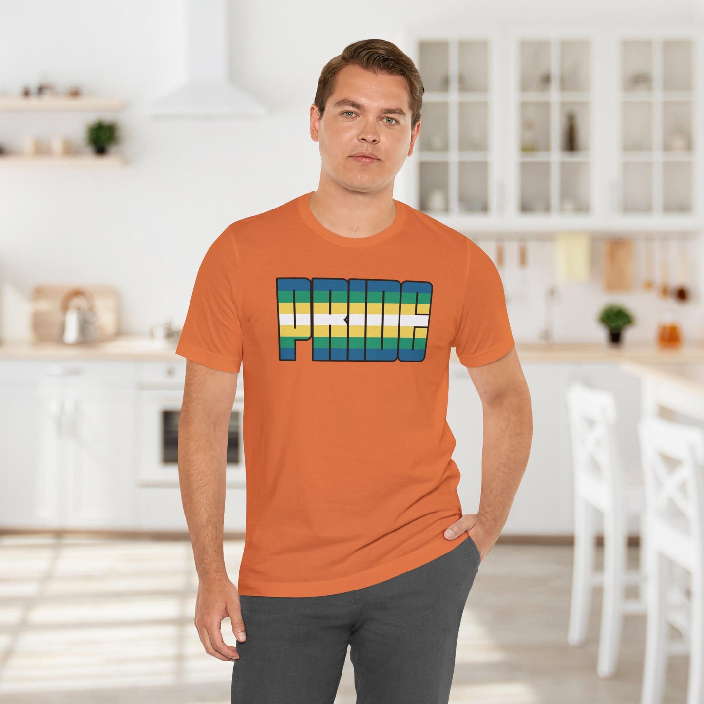 Burnt Orange Non-Binary Boy Pride Tee