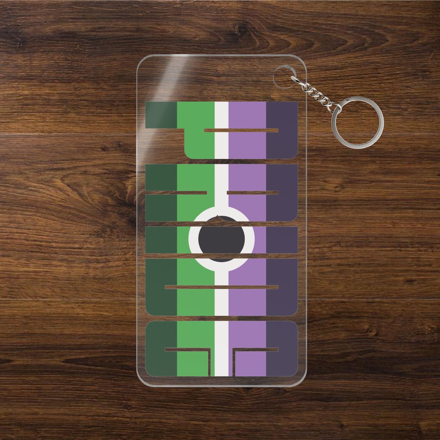 1.77'' x 3.54'' Transparent Voidpunk Pride Keychains