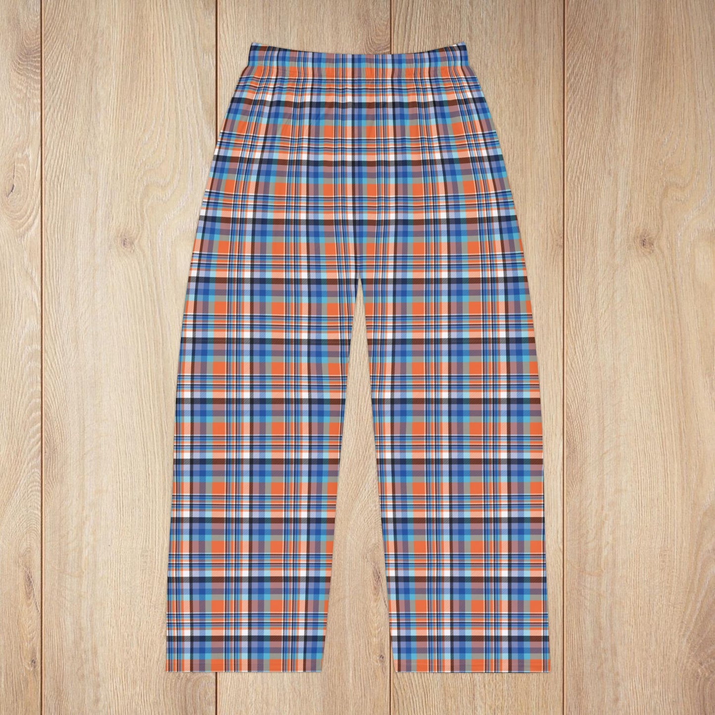 Men’s Orange & Blue Sandusky OH Plaid Pajama Pants