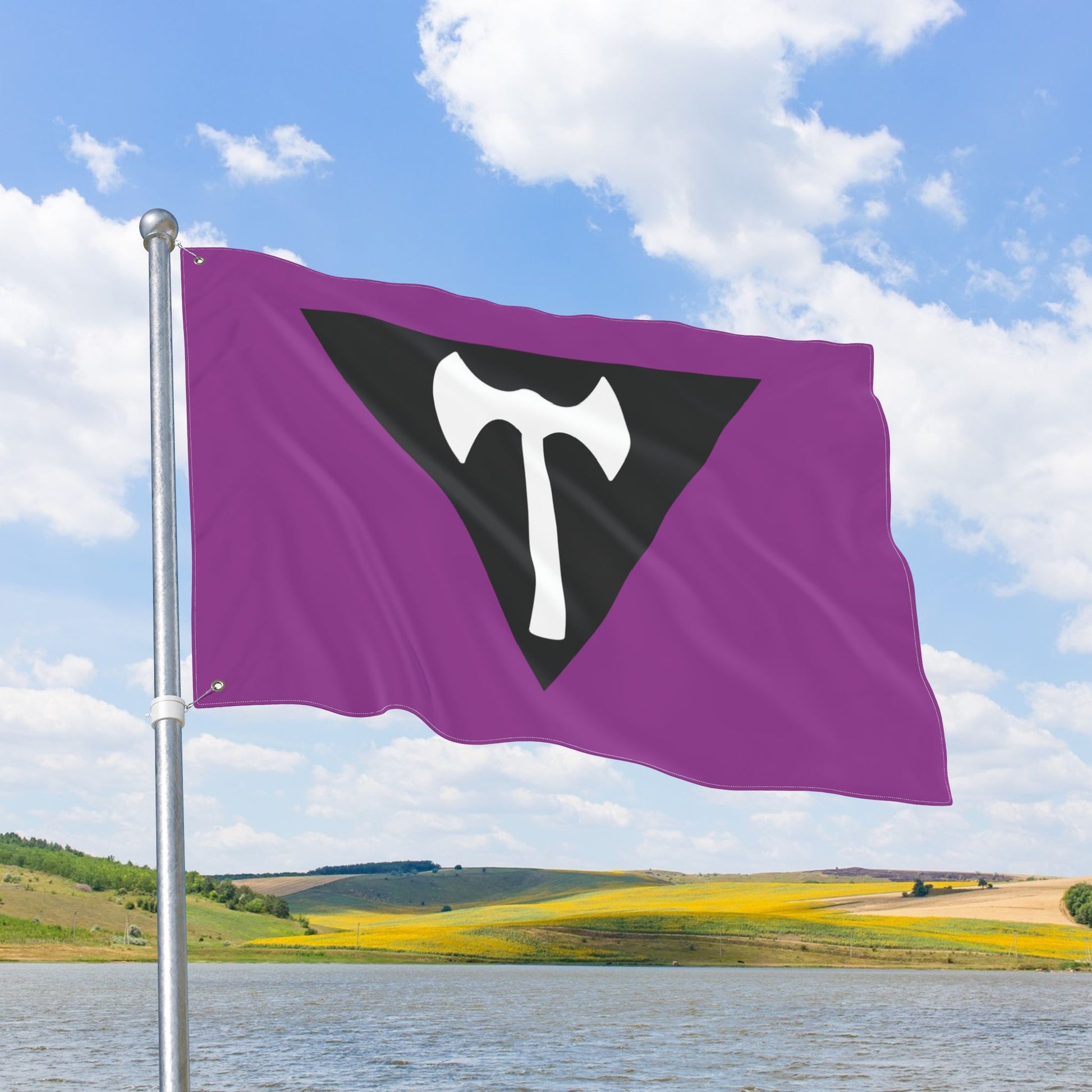 Labrys Lesbian Pride Double-Sided Flag with Grommets