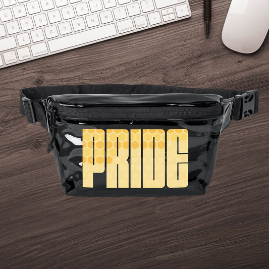 One size Black Smoke Black Custom Pride Clear Fanny Pack