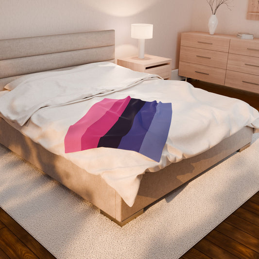 Omnisexual Pride Flag Velveteen Plush Blanket