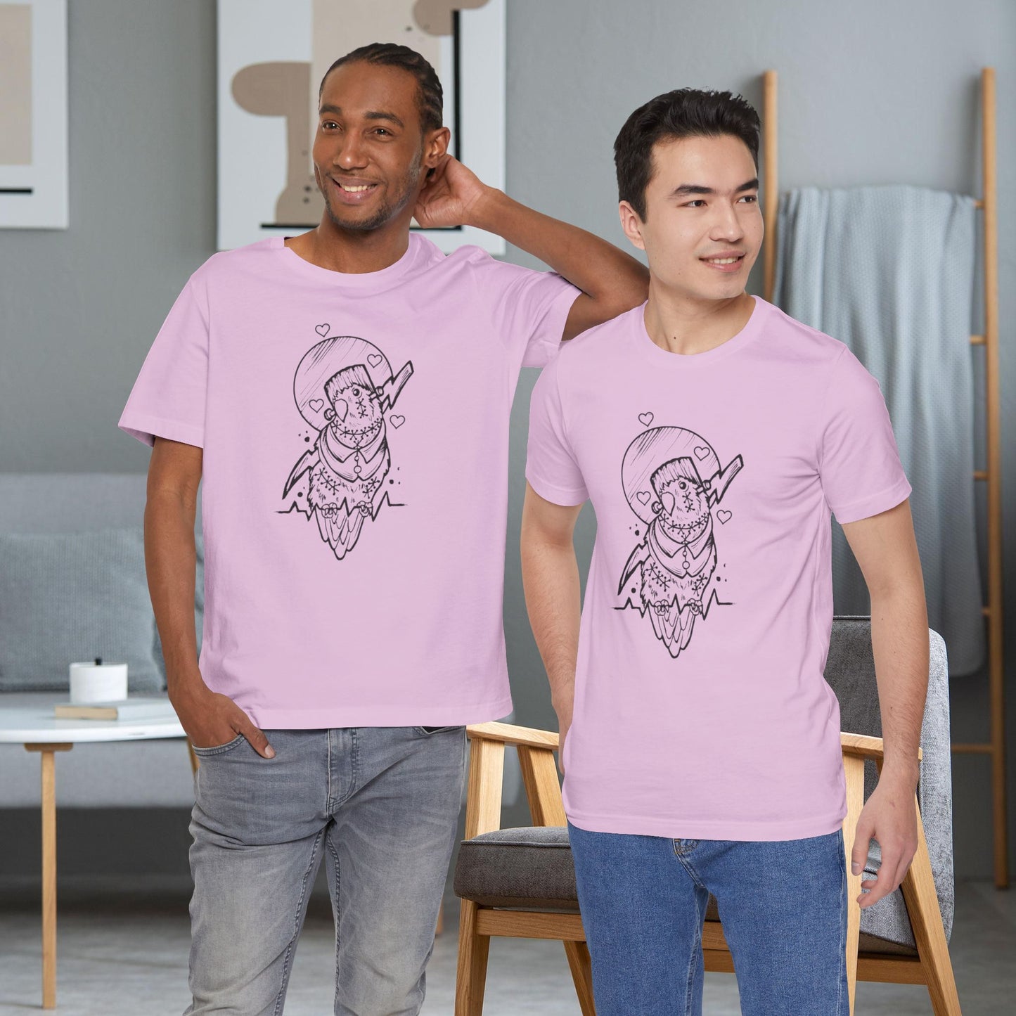 Frankenstein Lovebird, Line Art Tee