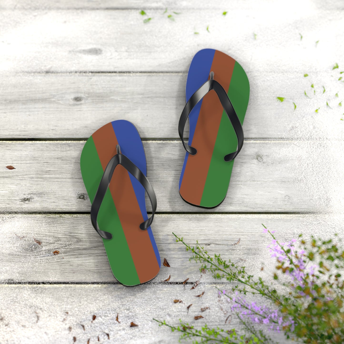 S Black sole Sapiosexual Pride Flip Flops