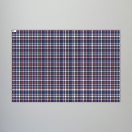 Christmas Blue & Red New York NY Plaid Gift Wrapping Paper Roll