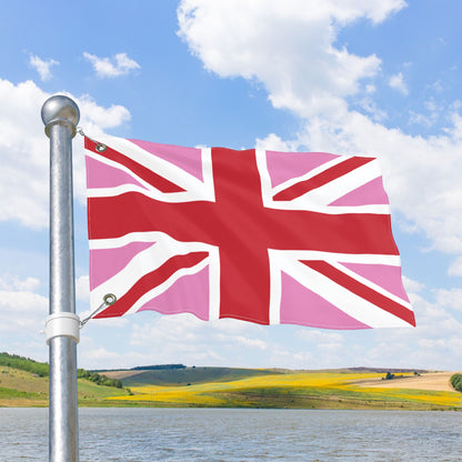 UK Pink Gay Pride Flag with Grommets