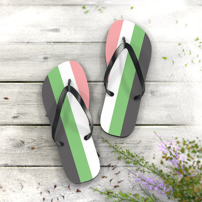 XL Black sole Idemromantic Pride Flip Flops