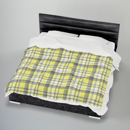 Demigender Pride Plaid Velveteen Plush Blanket
