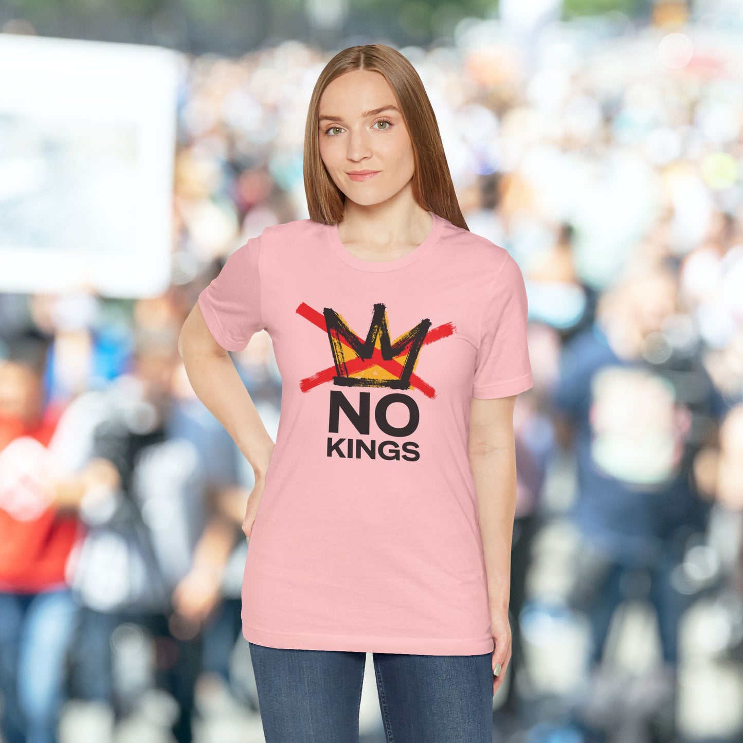 Pink No Kings Tee (FRONT graphic)