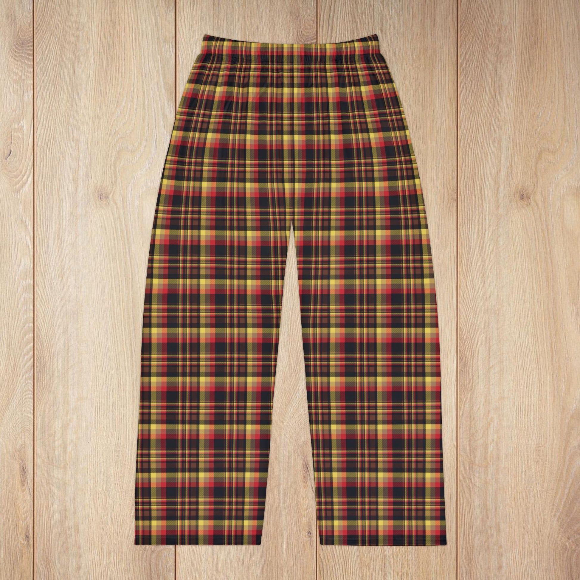 Men’s Black, Red & Yellow Gurnee IL Pajama Pants