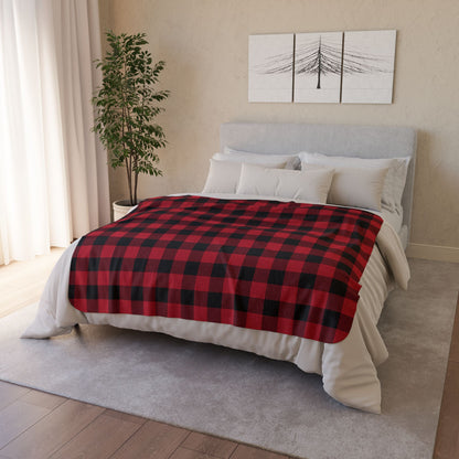 Red Buffalo Plaid Fleece Sherpa Blanket
