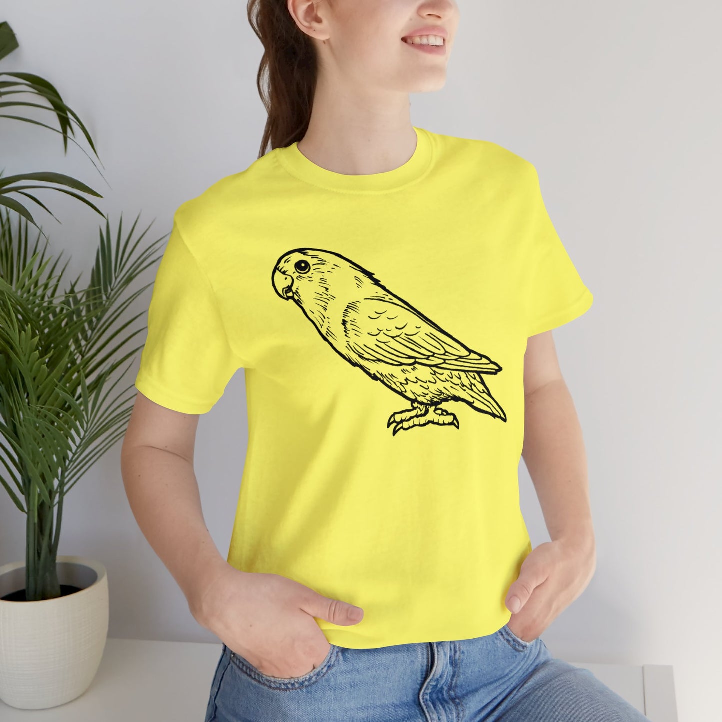 Holly Girl, camiseta de arte lineal Lovebird