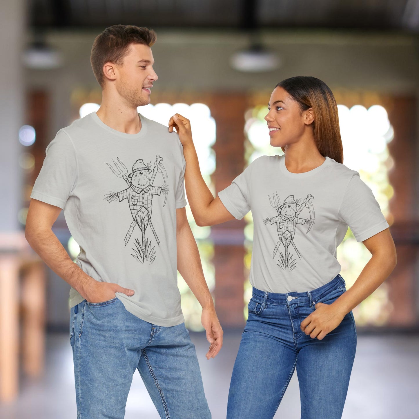 Scarecrow Lovebird, Line Art Tee