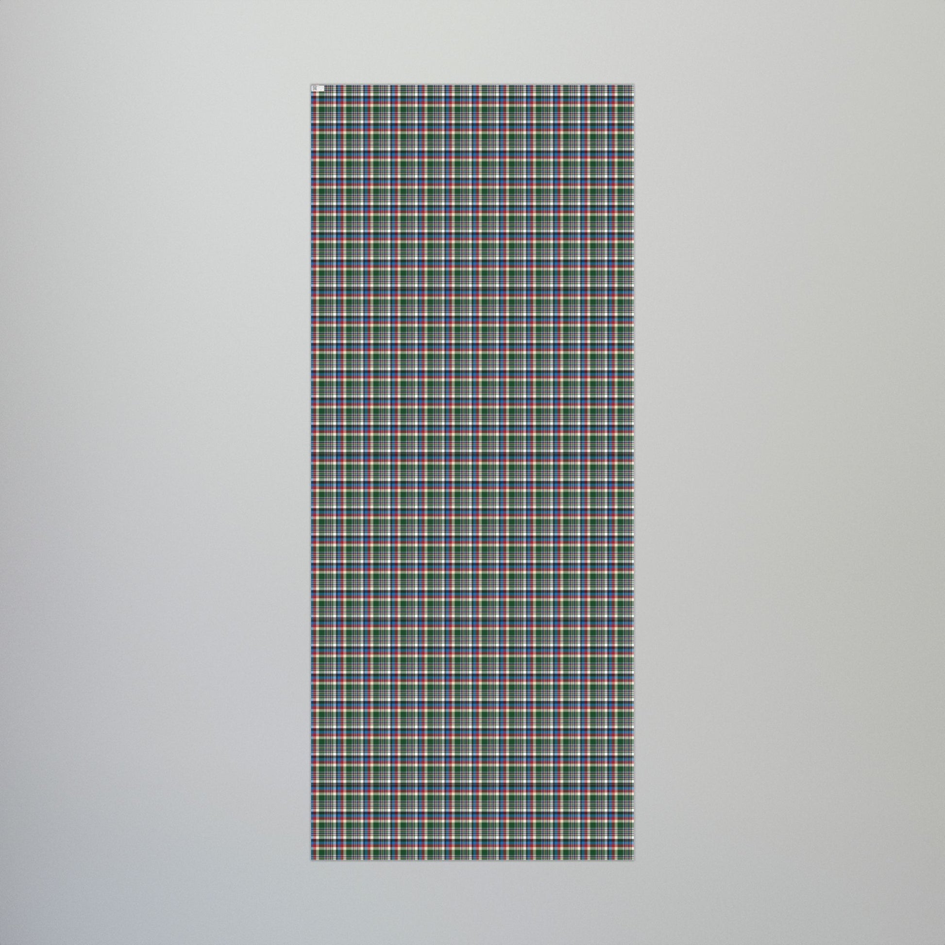 Christmas Green & Cream Milwaukee WI Plaid Gift Wrapping Paper Roll