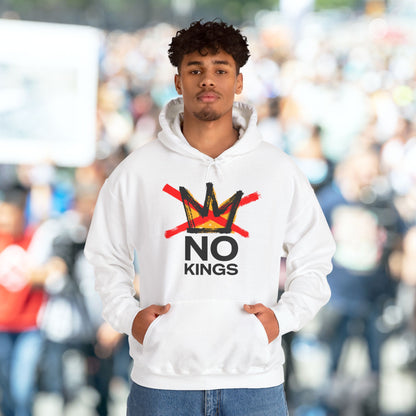 White No Kings Protest Hoodie