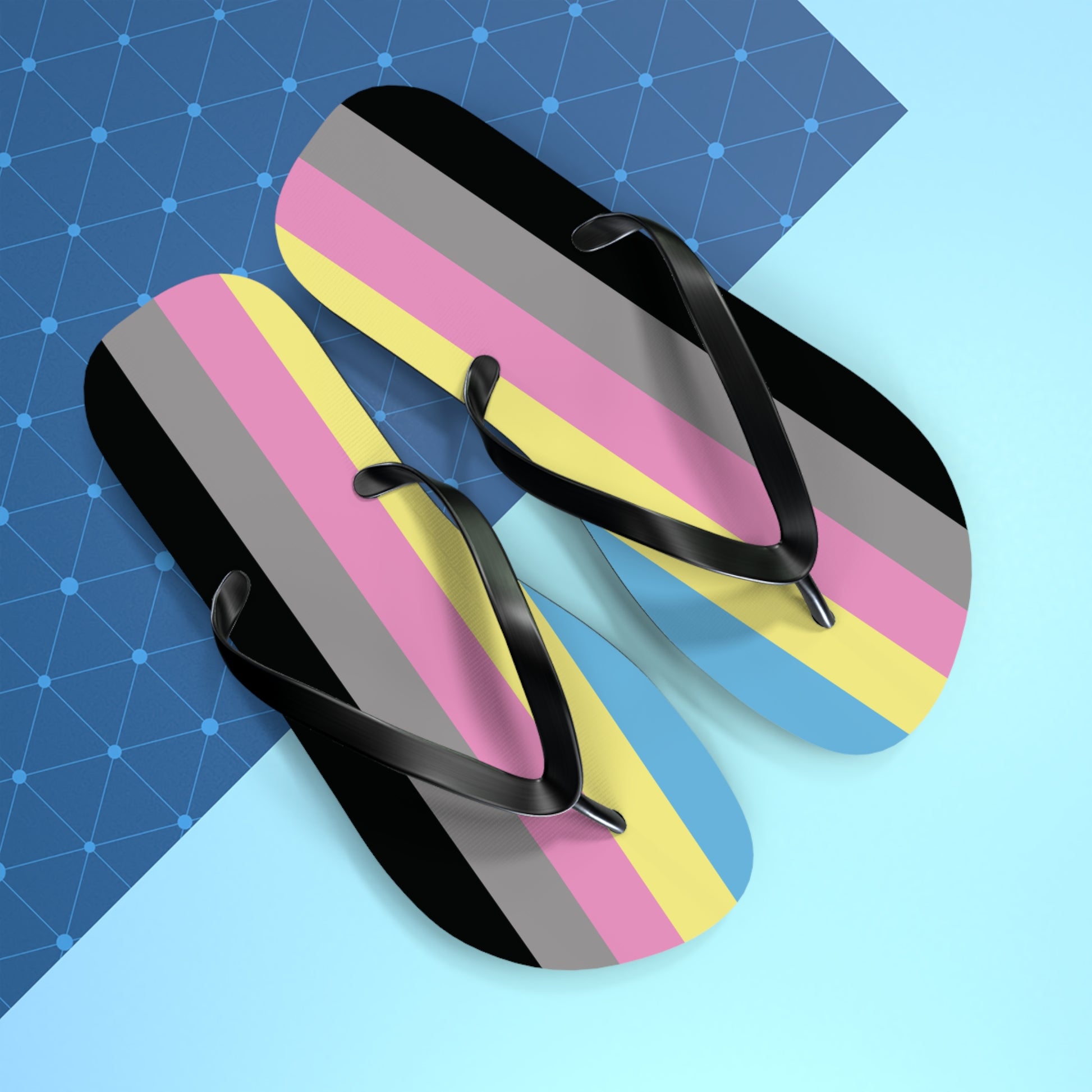 Polygender Pride Flip Flops