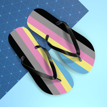 Polygender Pride Flip Flops