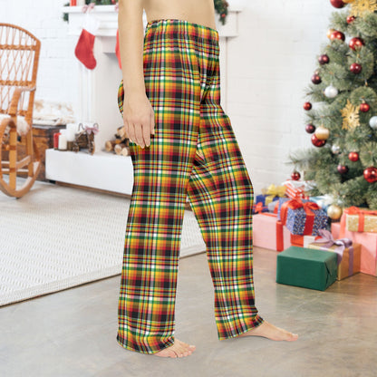 Women’s Christmas Red, Black & White Chicago IL Plaid Pajama Pants