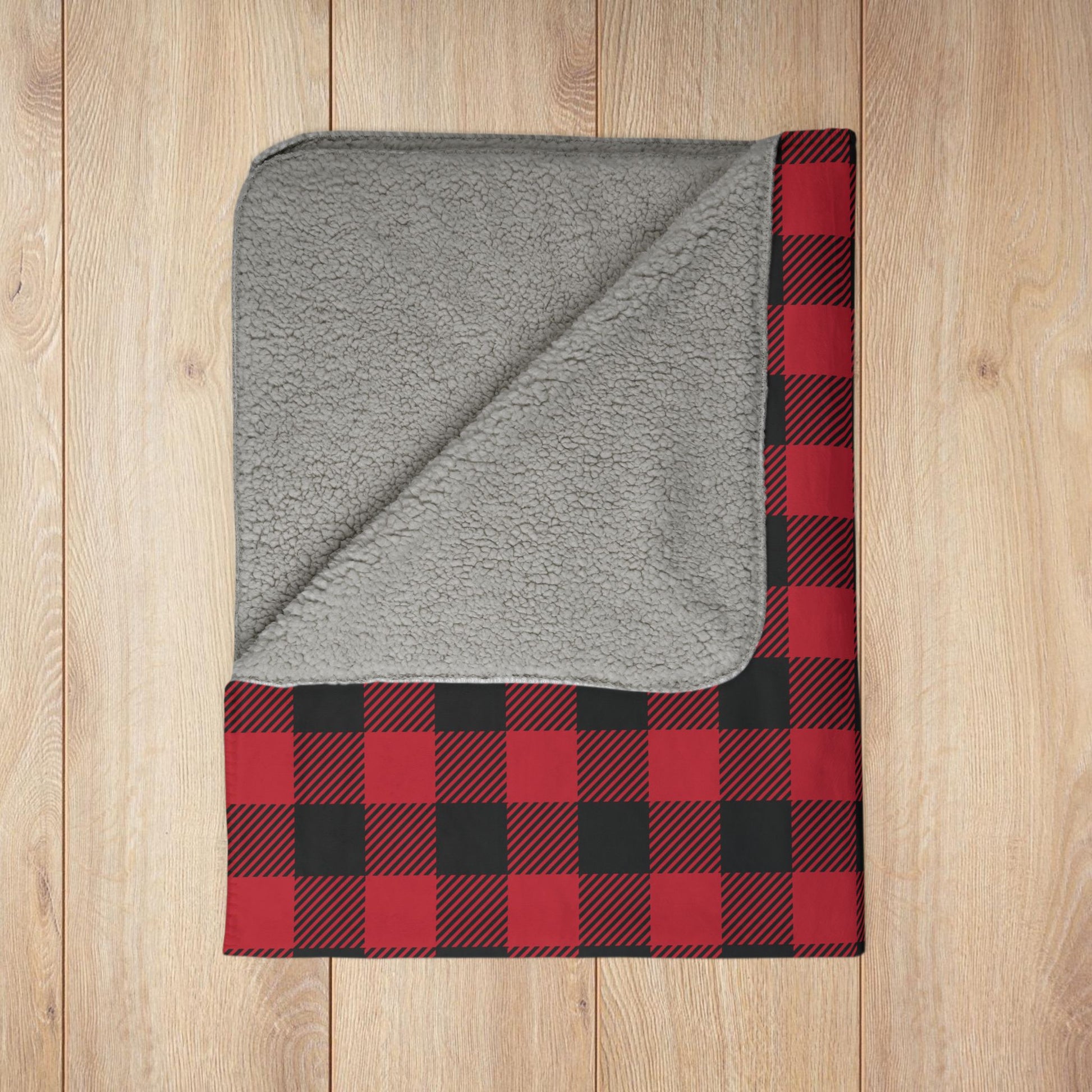 Red Buffalo Plaid Fleece Sherpa Blanket