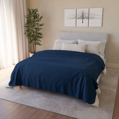60" × 80" Beige Royal Blue Buffalo Plaid Gingham Fleece Sherpa Blanket