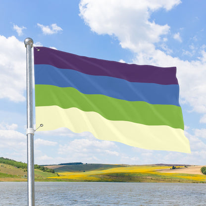 Aplatonic Pride Flag with Grommets