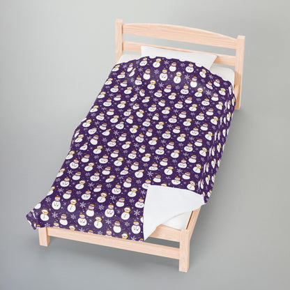 Intersex Pride Snowmen Velveteen Plush Blanket