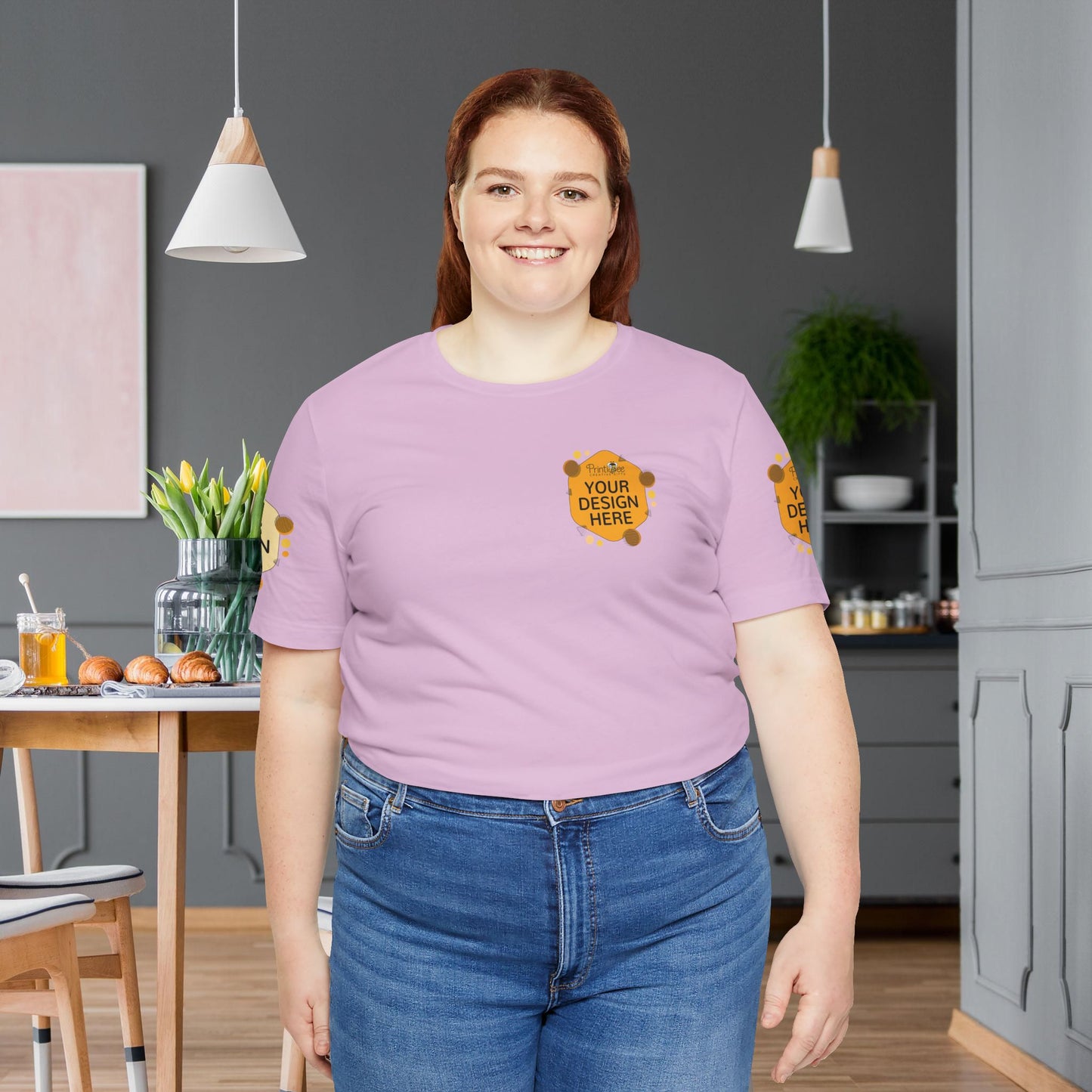 Custom Pink & Purple Tees for BELLA+CANVAS® 3001