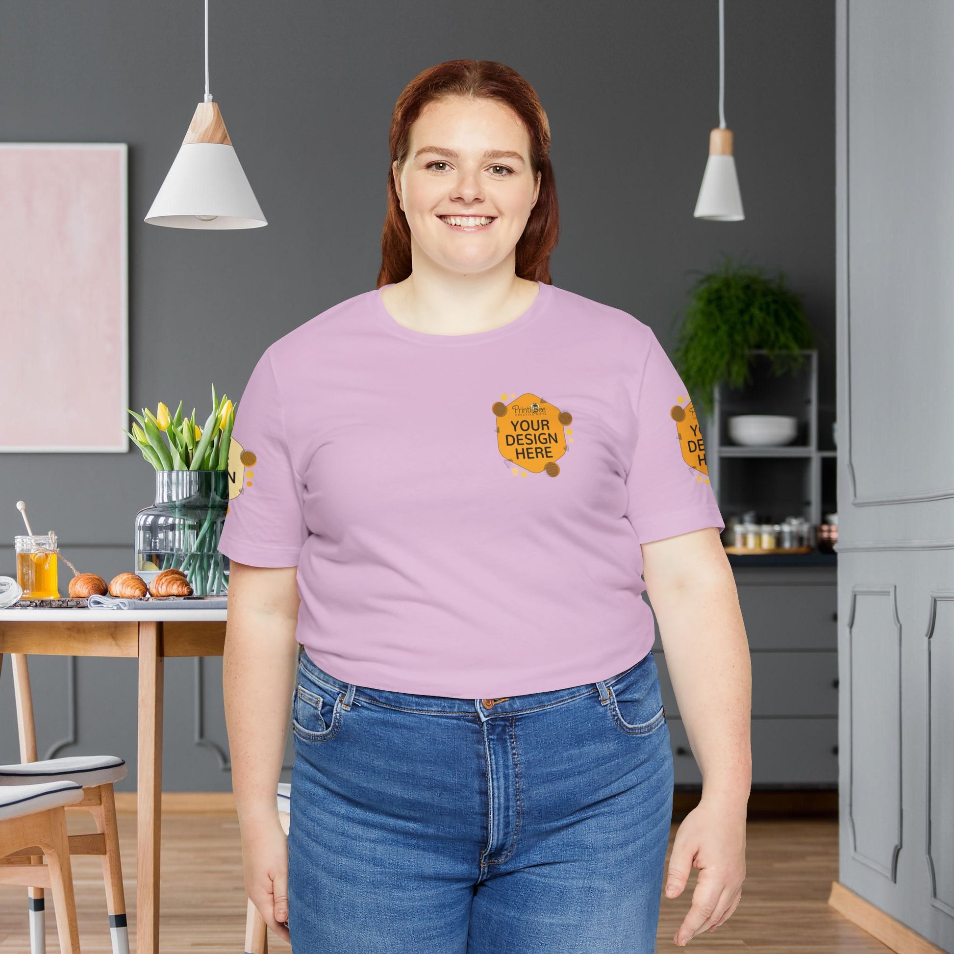 Custom Pink & Purple Tees for BELLA+CANVAS® 3001