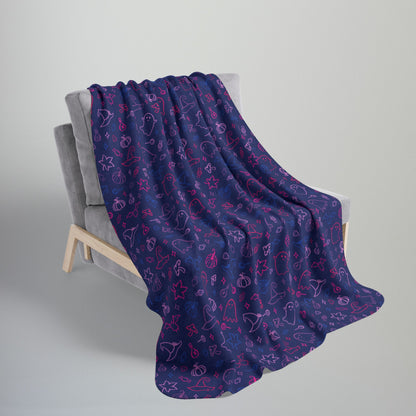Bisexual Pride Halloween Fleece Sherpa Blanket