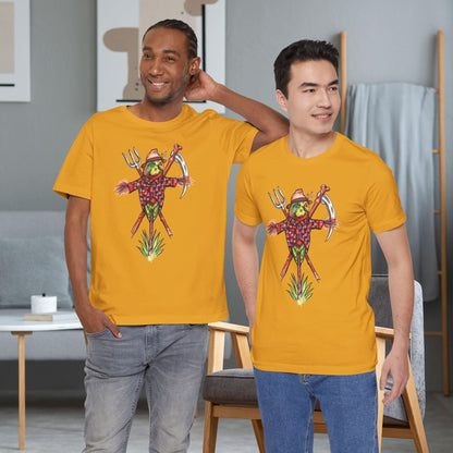 Scarecrow Lovebird, Hand-Drawn & Hand-Colored Tee