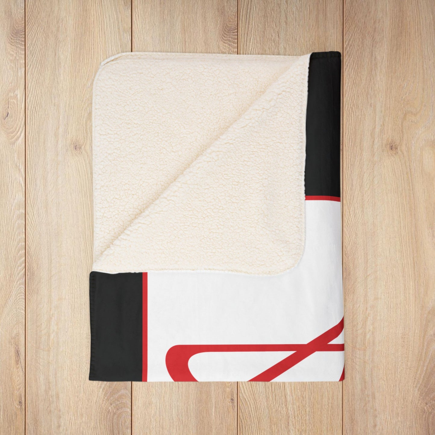 AMC Square Logo Black Fleece Sherpa Blanket