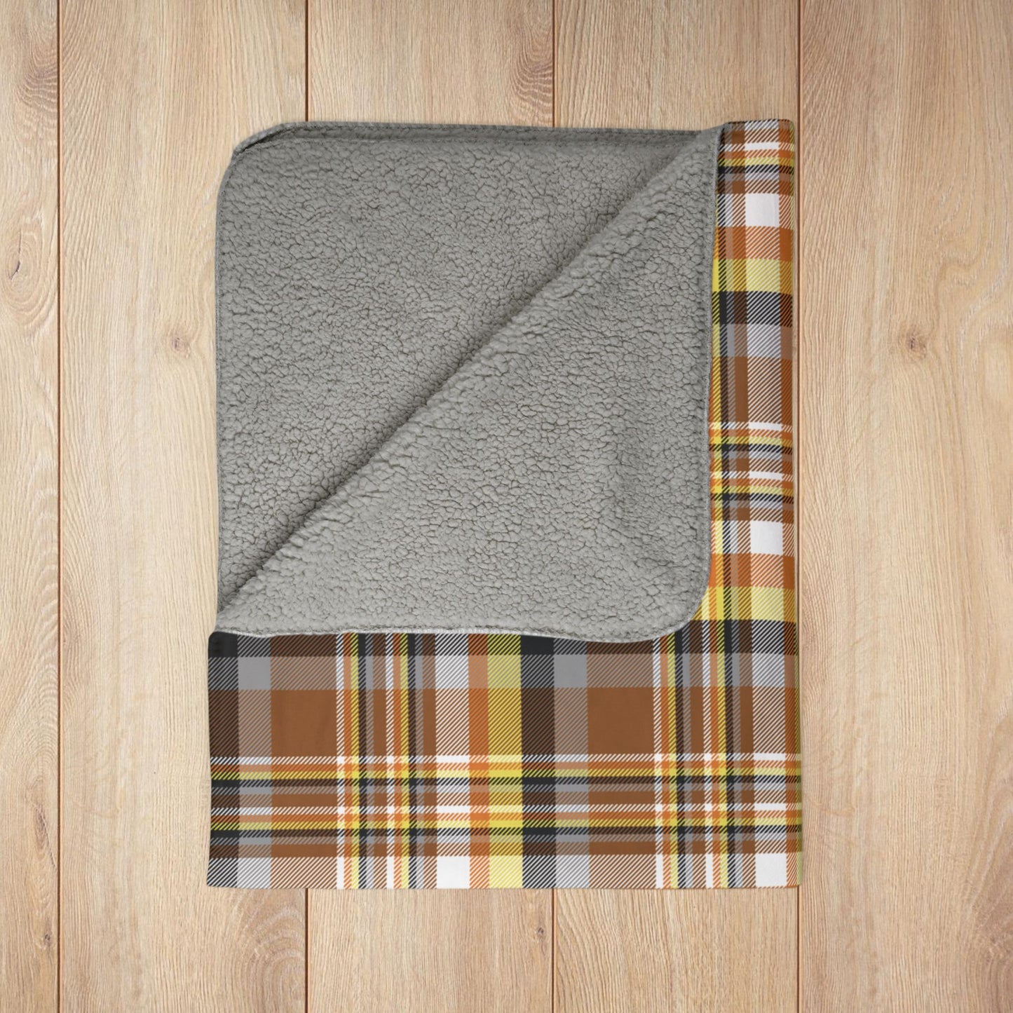 Bear Pride Plaid Fleece Sherpa Blanket