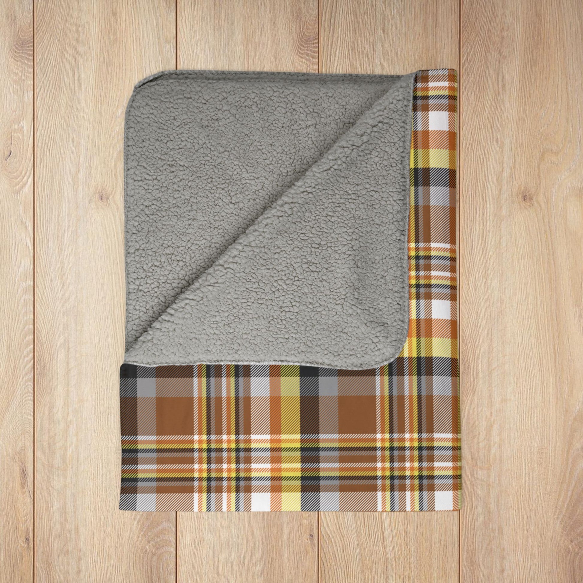Bear Pride Plaid Fleece Sherpa Blanket