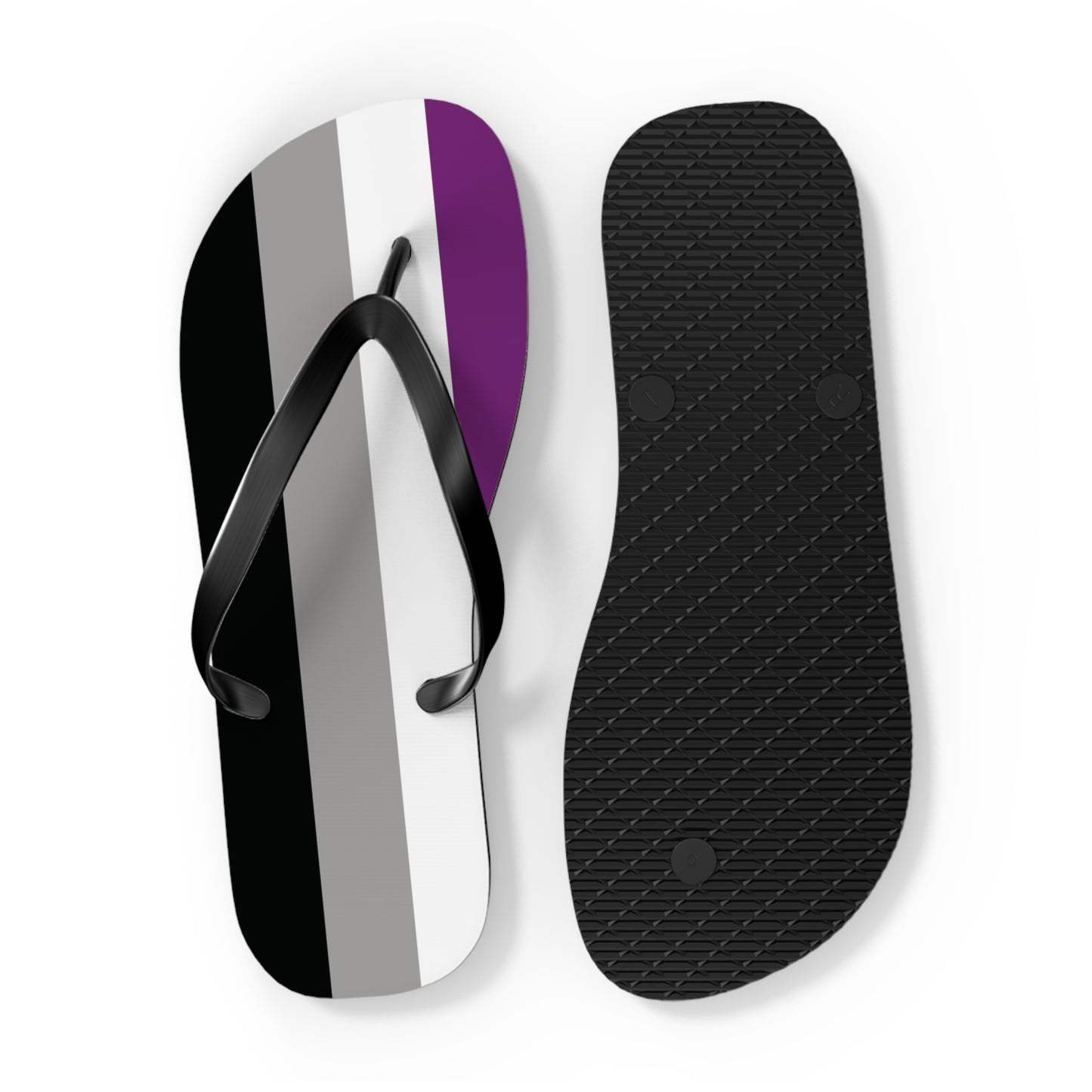 Asexual Pride Flip Flops