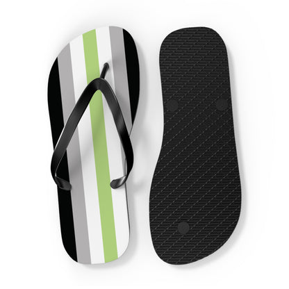 Agender Pride Flip Flops