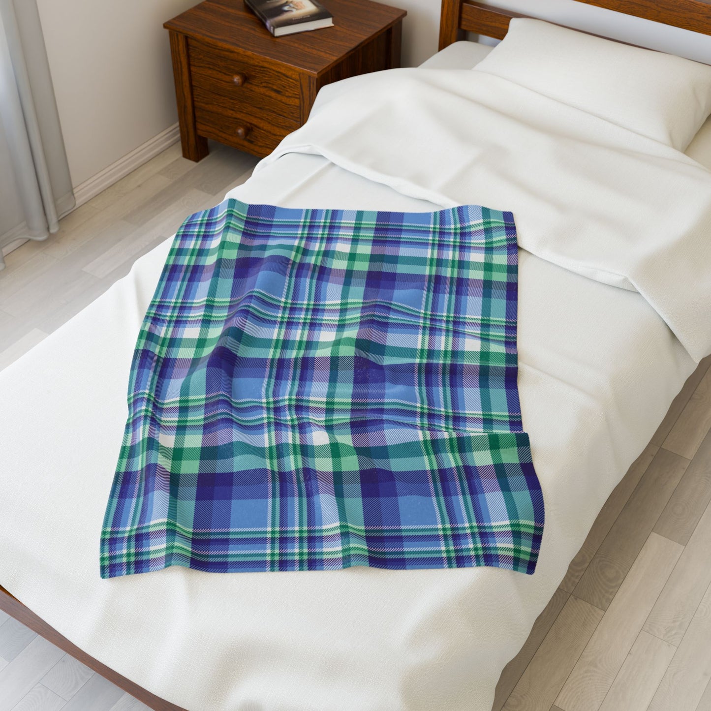 Gay Men Pride Plaid Velveteen Plush Blanket