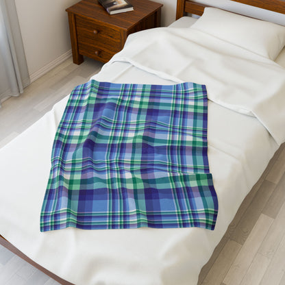 Gay Men Pride Plaid Velveteen Plush Blanket